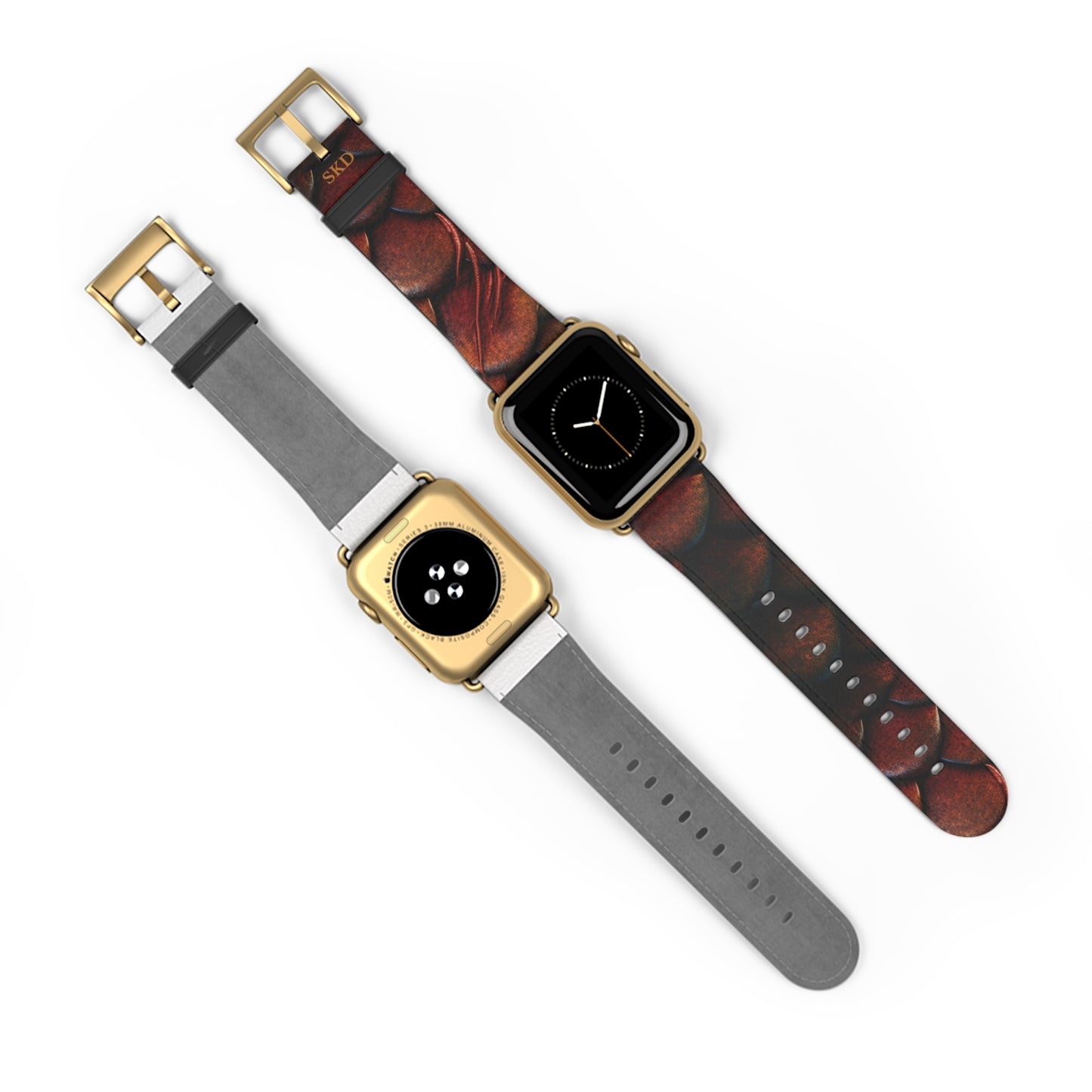 LIMITED EDITION: Enchanting Mystique | Luxurious Multi-Color Dragon Scale Apple Watch Strap, RoHS, REACH & Intertek Certified (Red Version) | Stainless Steel Buckle, All Series Compatible