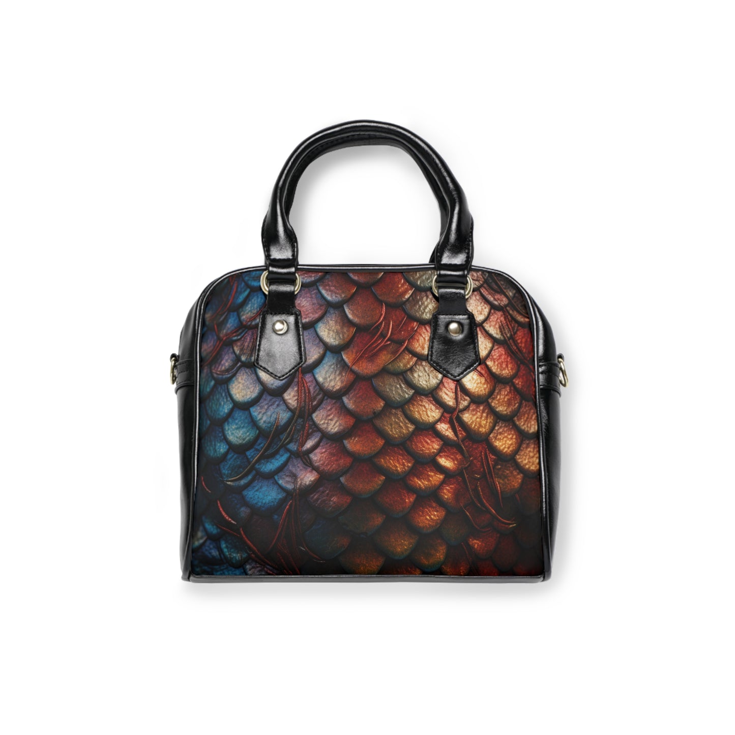 LIMITED EDITION: Enchanting Mystique | Multi-Color Dragon Scale Shoulder Bag | Captivating Elegance for Evening Affairs