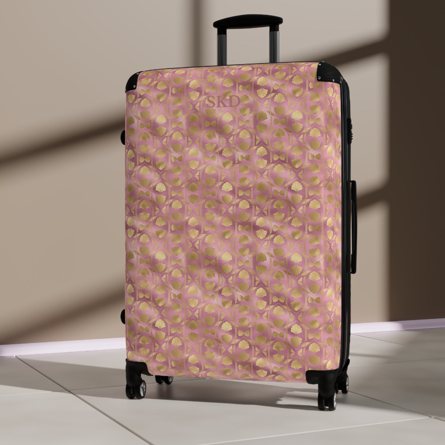 Collector's Vault: Blush Horizon | Soft Pink Smooth Suitcase with Built-In Lock and Durable Protection | Romantic Pastel Beauty for Enduring Vacation Essential