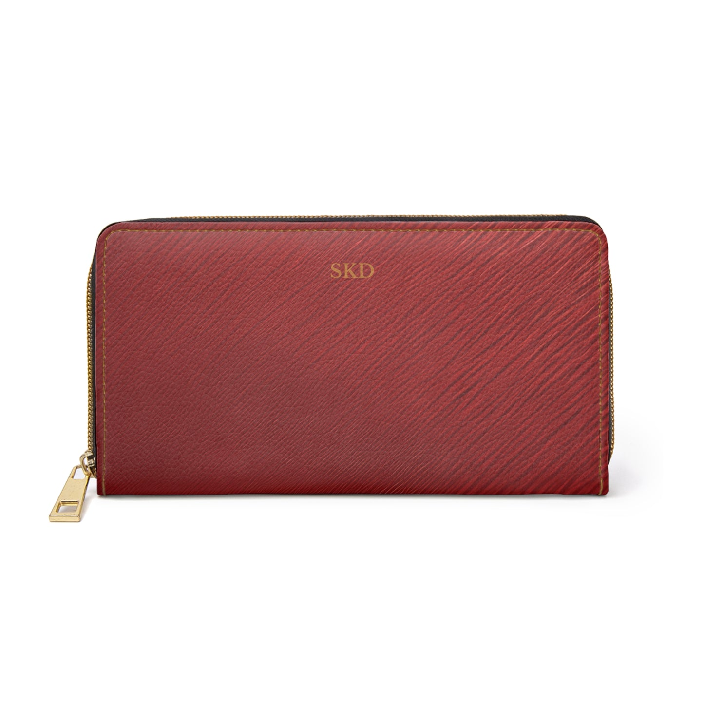 Core Collection: Crimson Reverie | Deep Alluring Red Zipper Wallet | Elegant Statement Piece for Evening Glamour