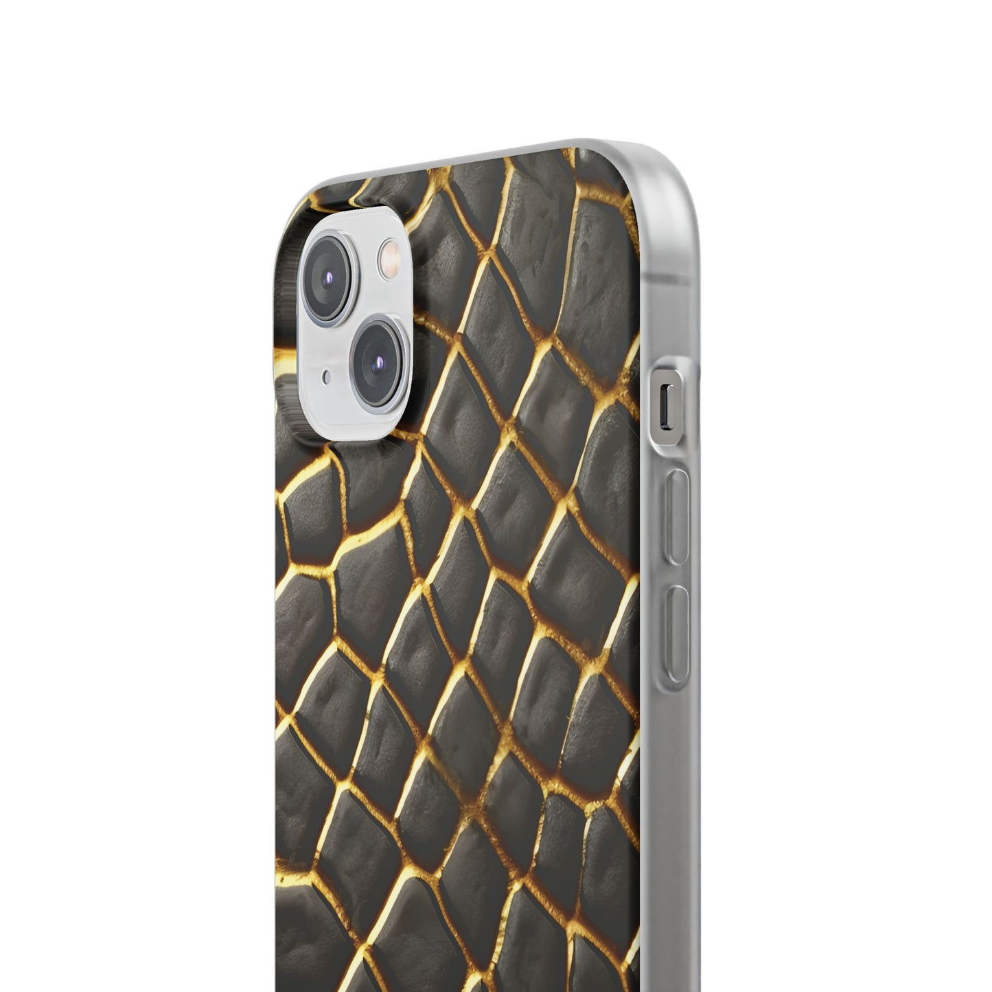 LIMITED EDITION: Obsidian Venom | Striking Black & Gold Faux Snake iPhone Case | Sleek, Sophisticated, and Protective