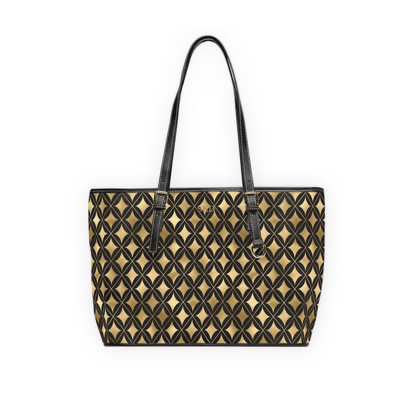 Collector's Vault: Prestige Legacy | Black & Gold Diamond Shoulder Bag | Luxurious and Enduring Gift for Sophisticated Ladies