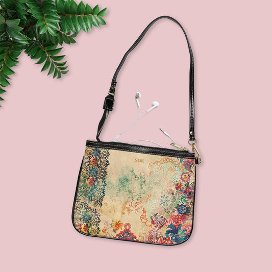 LIMITED EDITION: Timeless Tapestry | Ivory Floral Embroidered Small Shoulder Bag | Delicate Garden Luxury for Year-Round Style