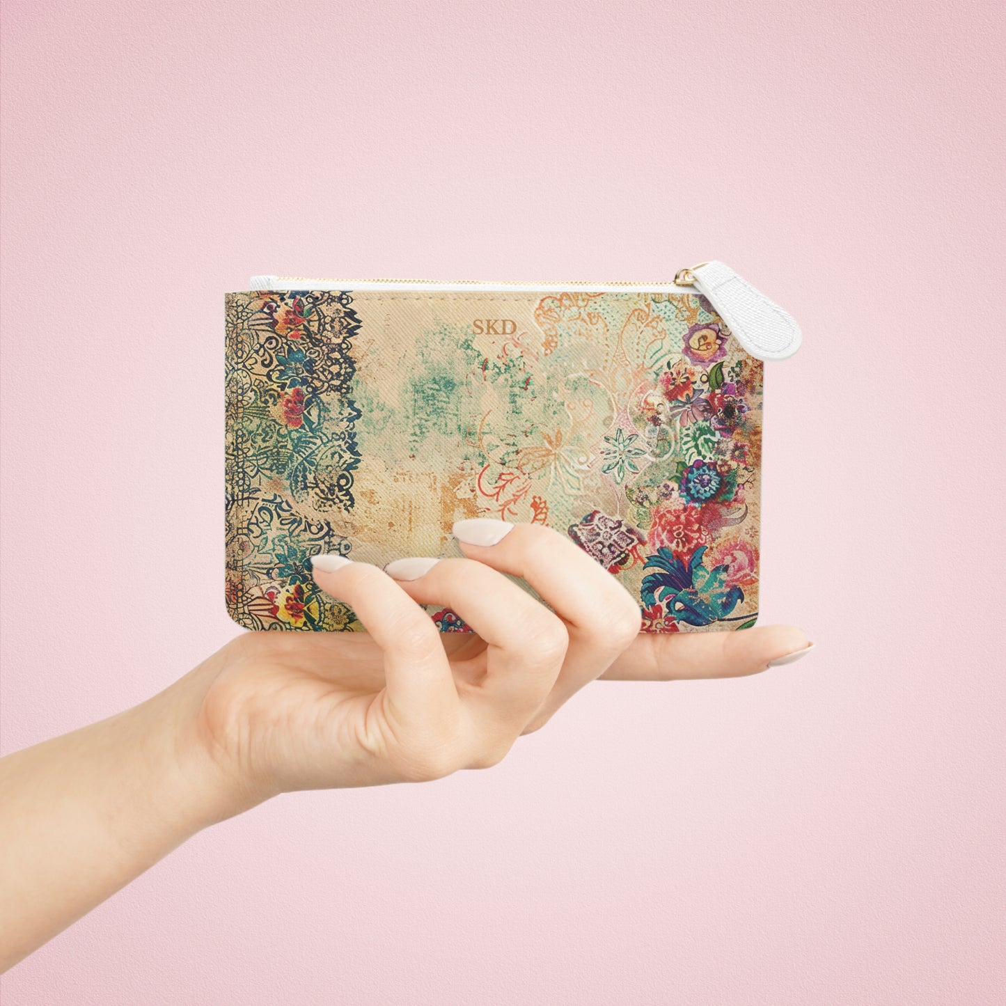 LIMITED EDITION: Timeless Tapestry | Ivory Floral Embroidered Mini Clutch Bag | Delicate Garden Luxury for Year-Round Style