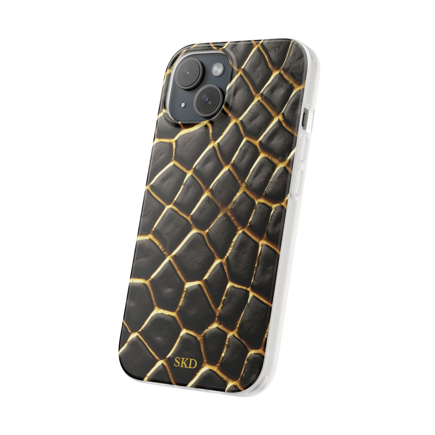 LIMITED EDITION: Obsidian Venom | Striking Black & Gold Faux Snake iPhone Case | Sleek, Sophisticated, and Protective