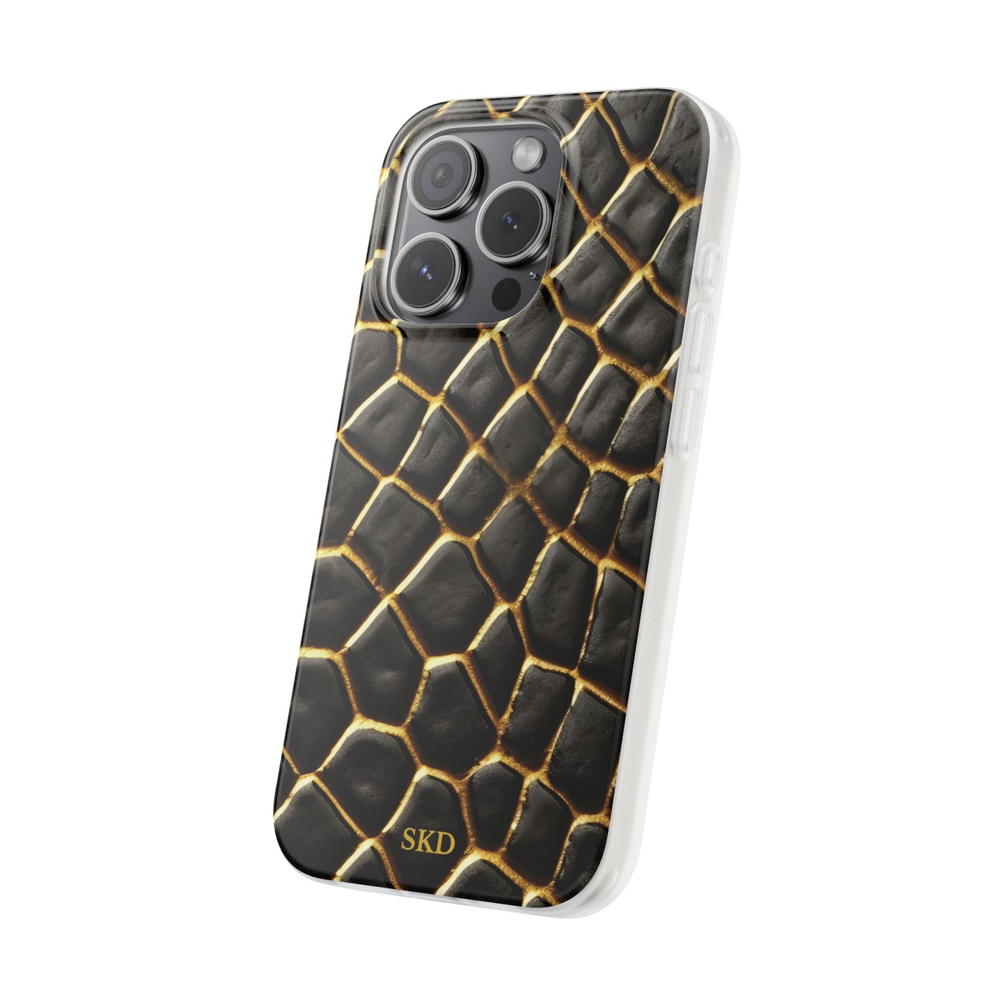 LIMITED EDITION: Obsidian Venom | Striking Black & Gold Faux Snake iPhone Case | Sleek, Sophisticated, and Protective