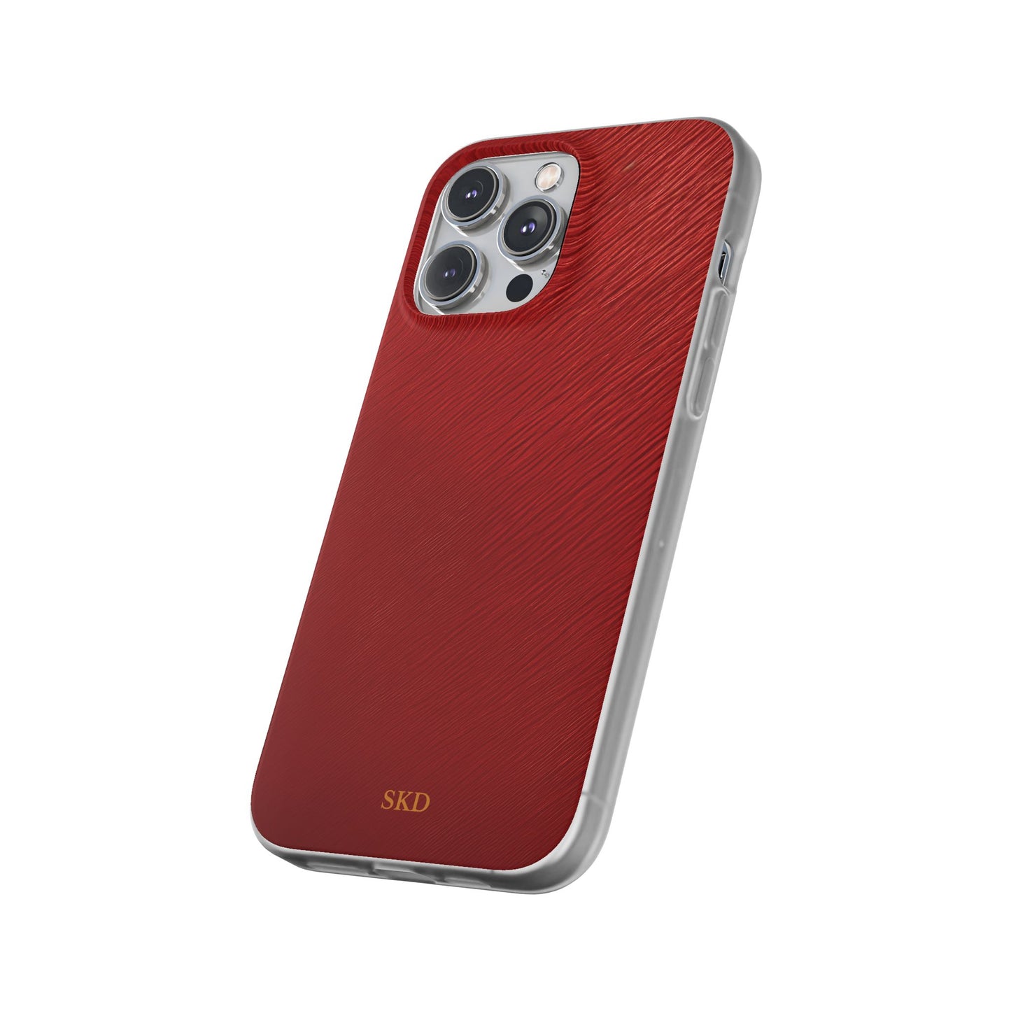 Crimson Reverie | Striking Dark Red iPhone Case | Shock-Absorbing TPU Protective Cover, Slim & Wireless Charging Compatible – Unique Tech Gift for All iPhone Sizes