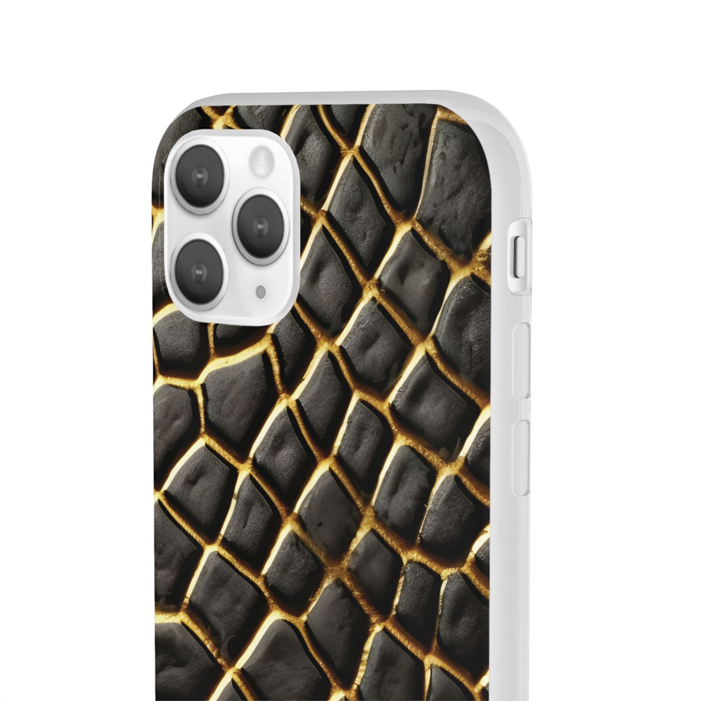 LIMITED EDITION: Obsidian Venom | Striking Black & Gold Faux Snake iPhone Case | Sleek, Sophisticated, and Protective