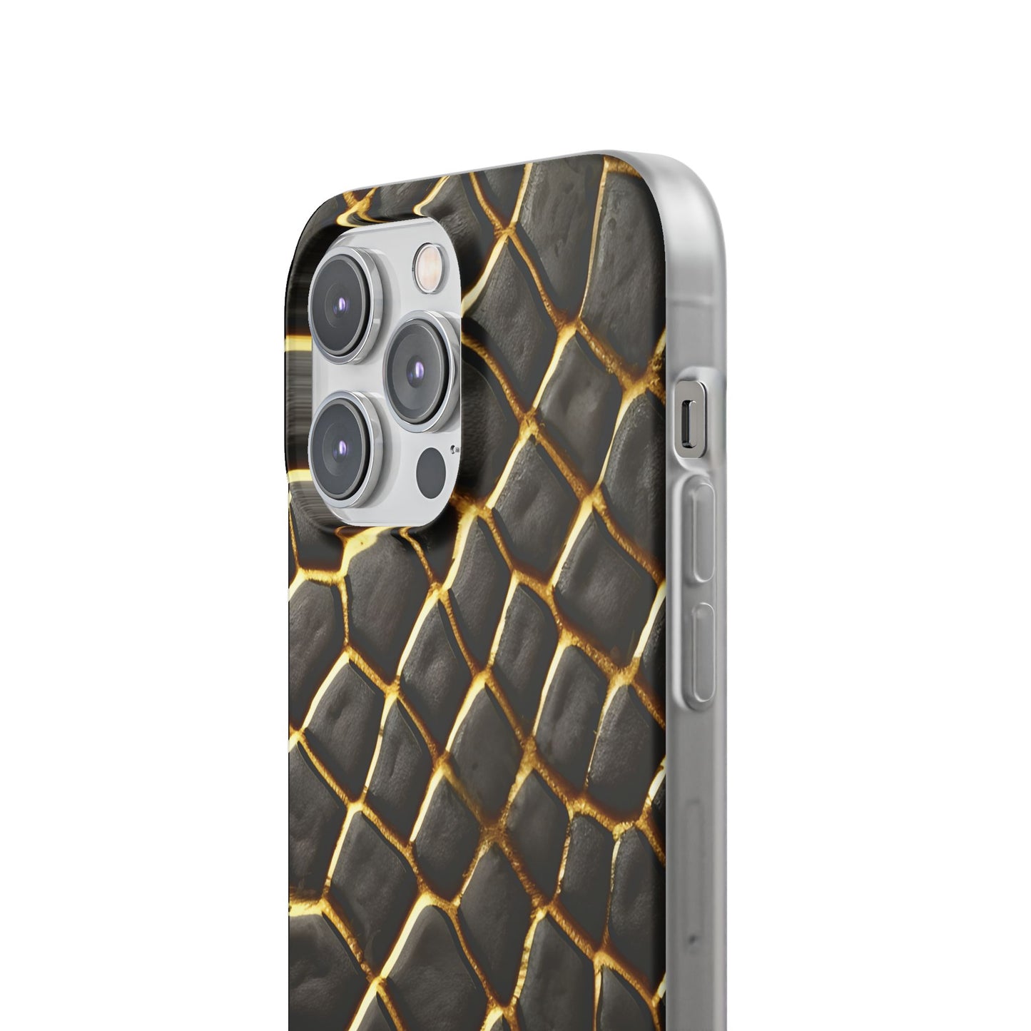 LIMITED EDITION: Obsidian Venom | Striking Black & Gold Faux Snake iPhone Case | Sleek, Sophisticated, and Protective
