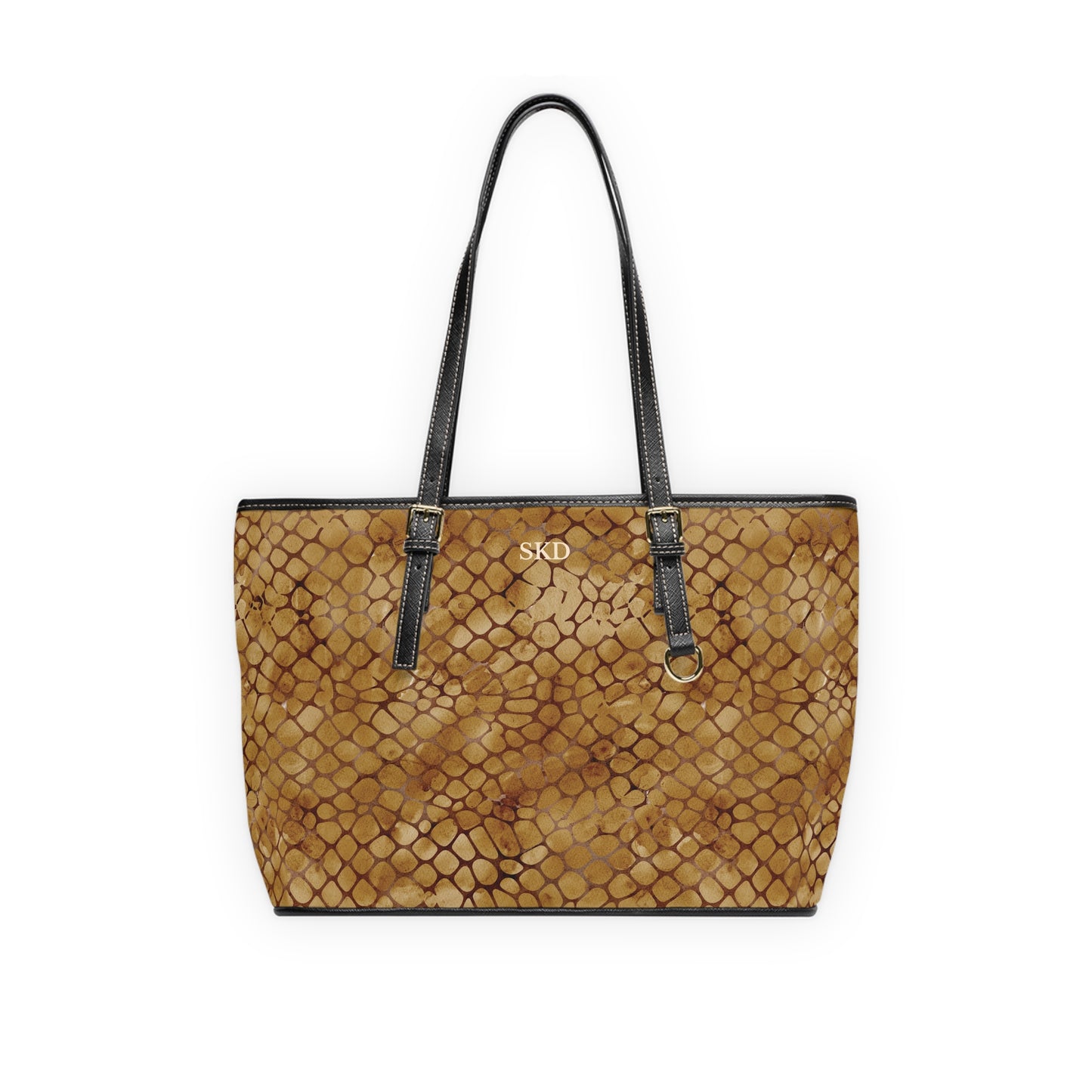 Core Collection: Amber Venom | Amber Brown Faux Snake Shoulder Bag | Warm Exotic Luxury for Bold Style