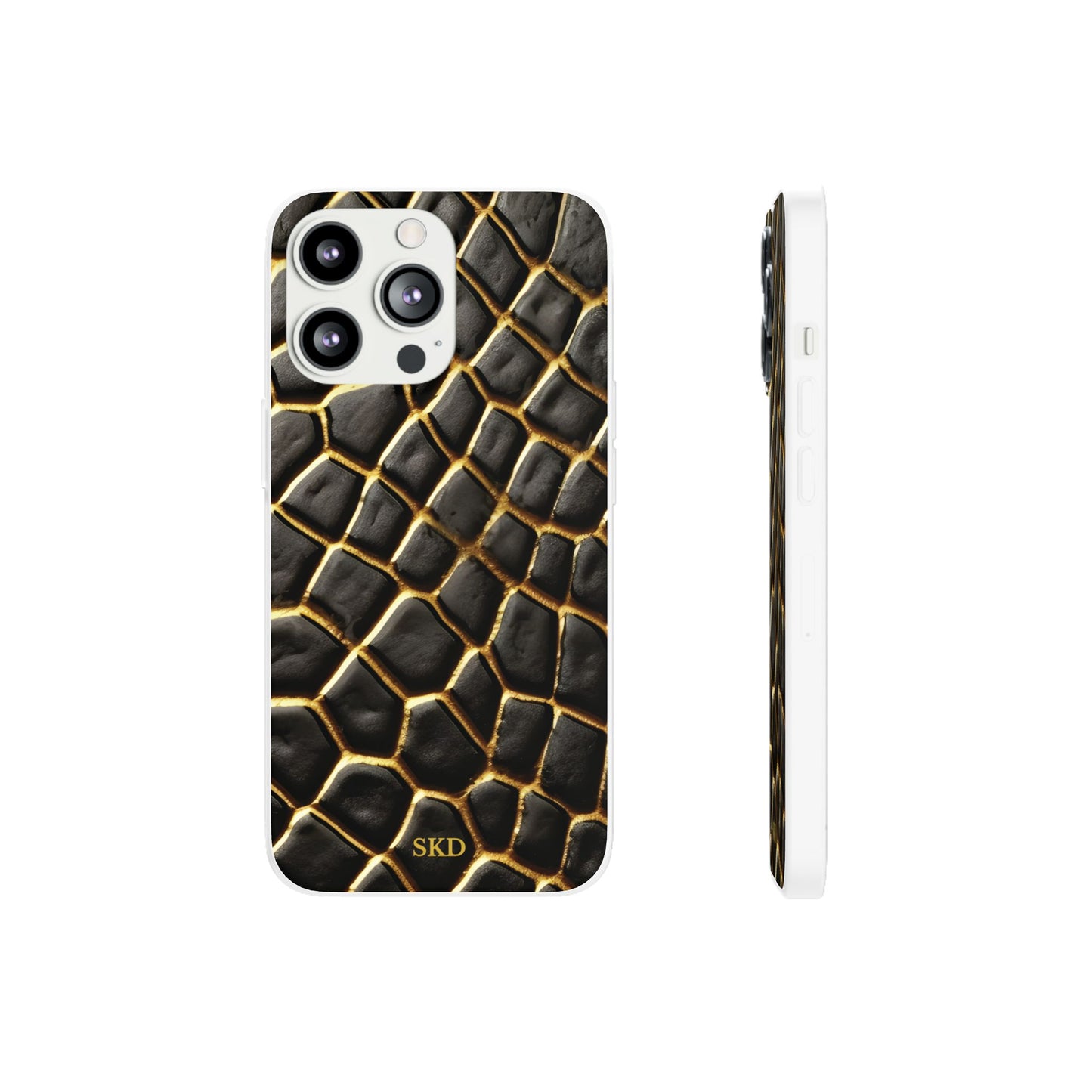 LIMITED EDITION: Obsidian Venom | Striking Black & Gold Faux Snake iPhone Case | Sleek, Sophisticated, and Protective