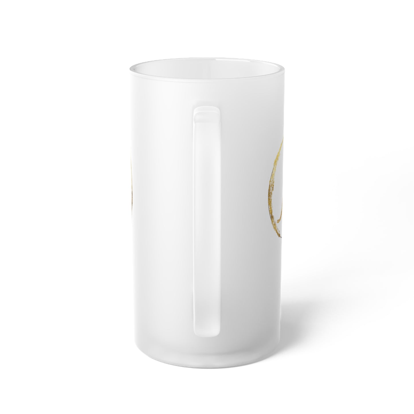 Letter A - Personalized 16oz Frosted Glass Mug – Stylish, Microwave & Dishwasher Safe Drinkware