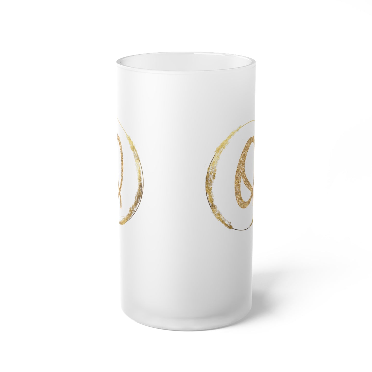 Letter Q - Personalized 16oz Frosted Glass Mug – Stylish, Microwave & Dishwasher Safe Drinkware