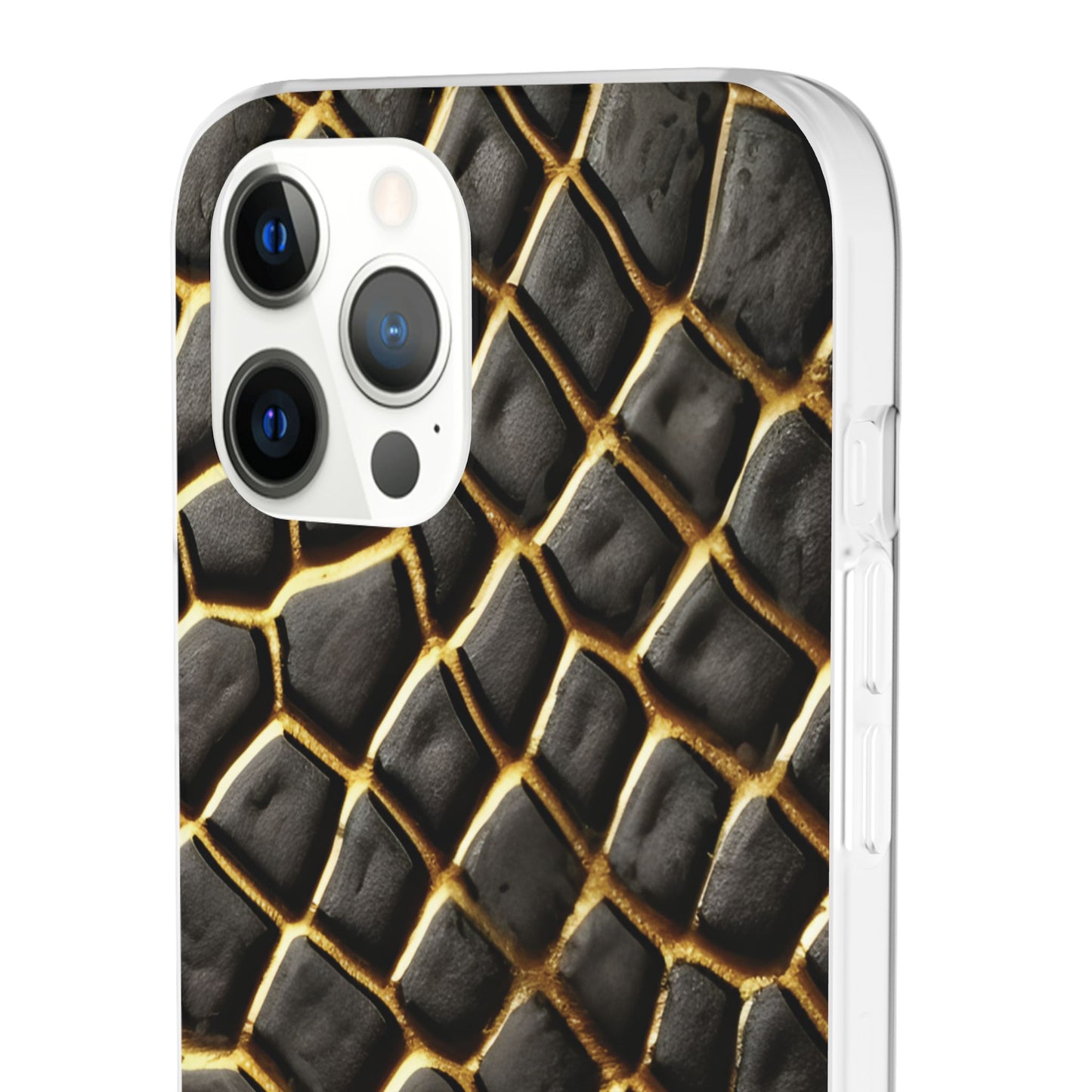 LIMITED EDITION: Obsidian Venom | Striking Black & Gold Faux Snake iPhone Case | Sleek, Sophisticated, and Protective