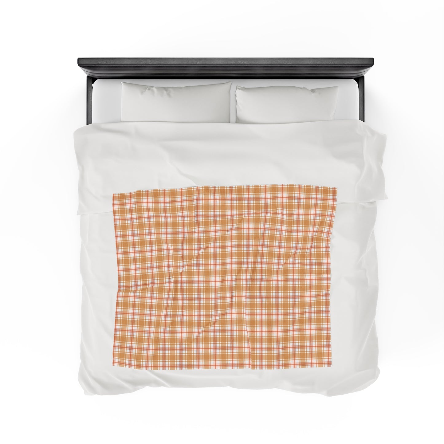 Custom Brown Stripe Plush Velveteen Plaid Blanket – Cozy, Soft, and Perfect for Personalized Gifts | 50x60