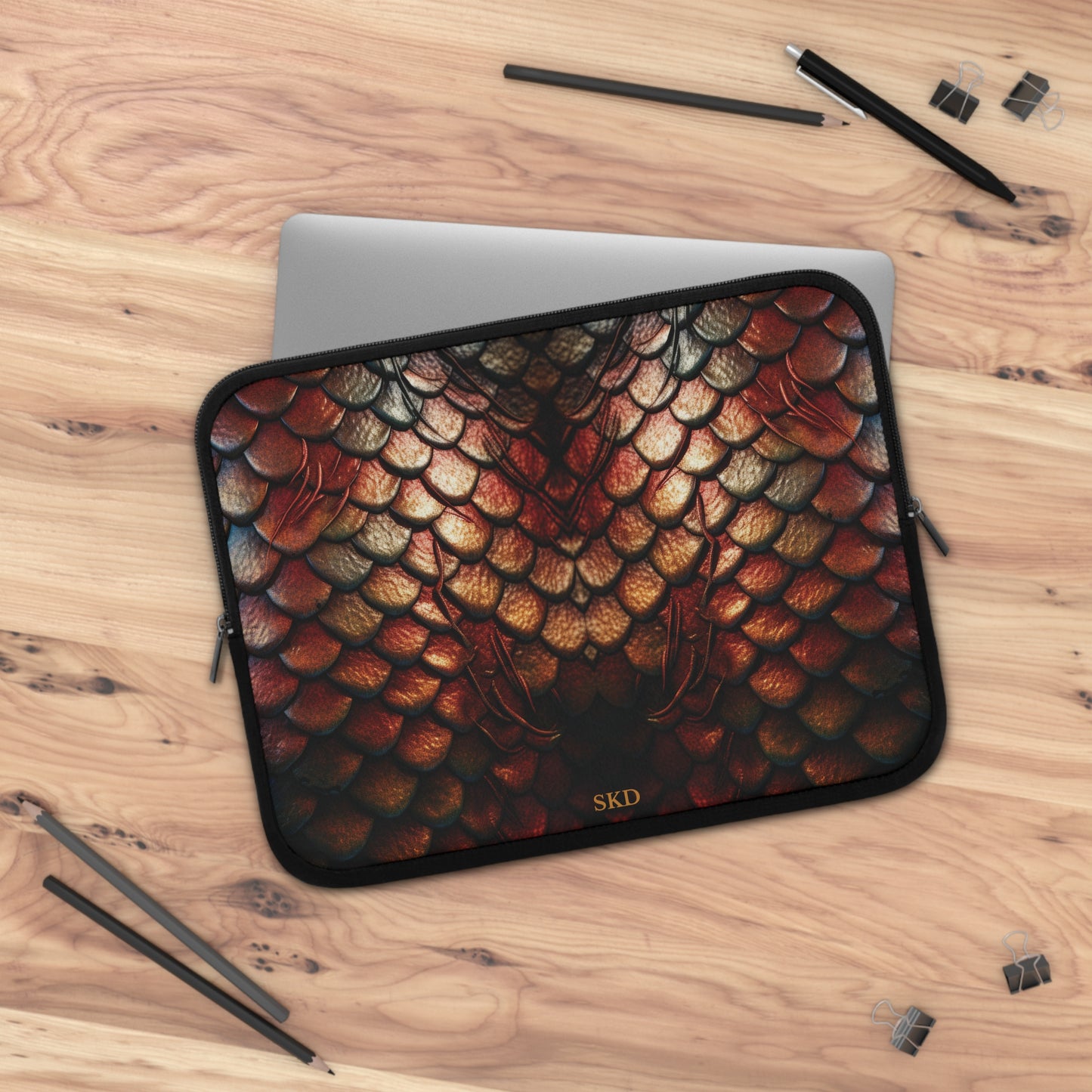 LIMITED EDITION: Enchanting Mystique | Luxurious Multi-Color Dragon Scale Laptop Sleeve | Protective Case for Showpiece Collectors