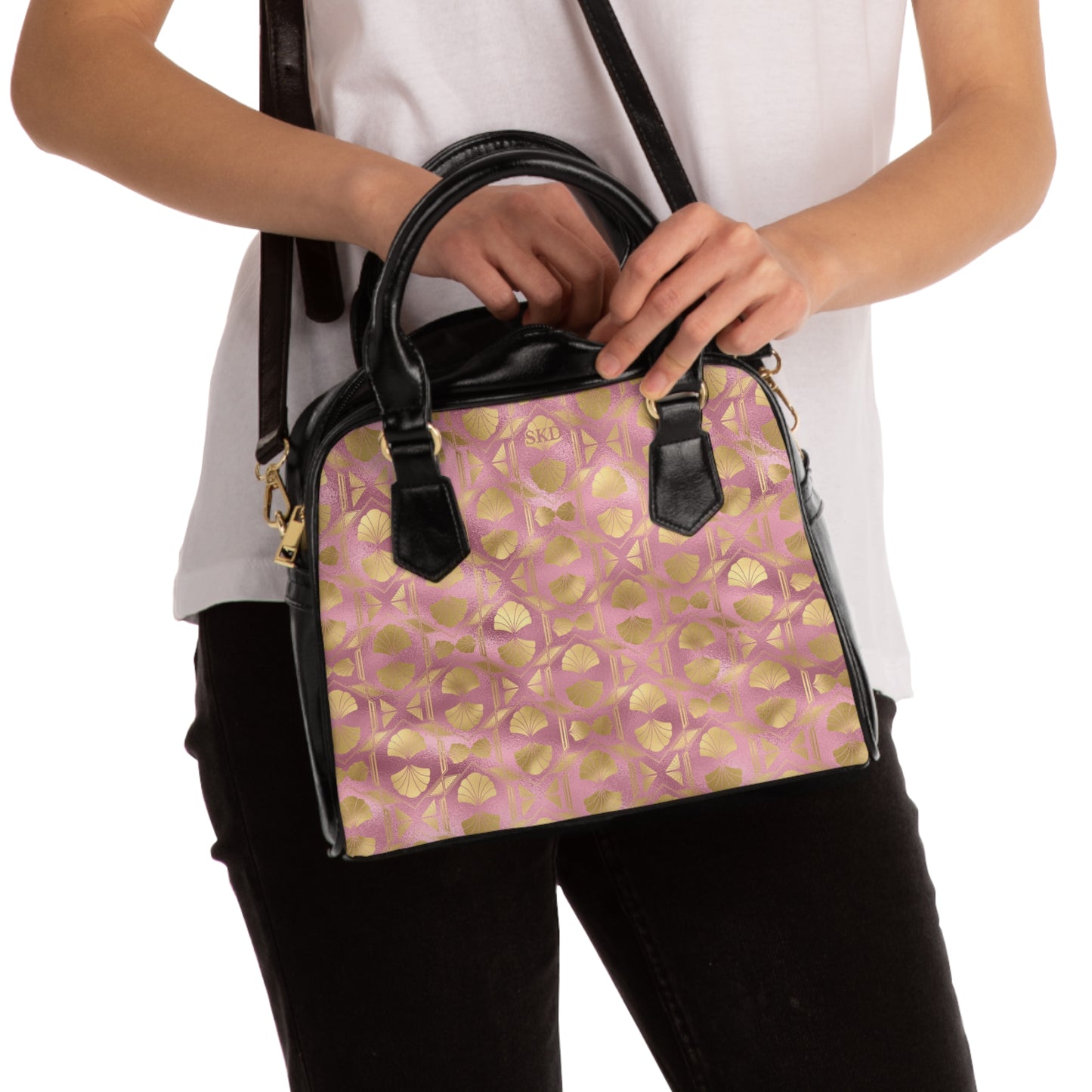 Collector’s Vault: Blush Horizon | Pink & Gold Artistry Handbag | Timeless Elegance for the Discerning Collector