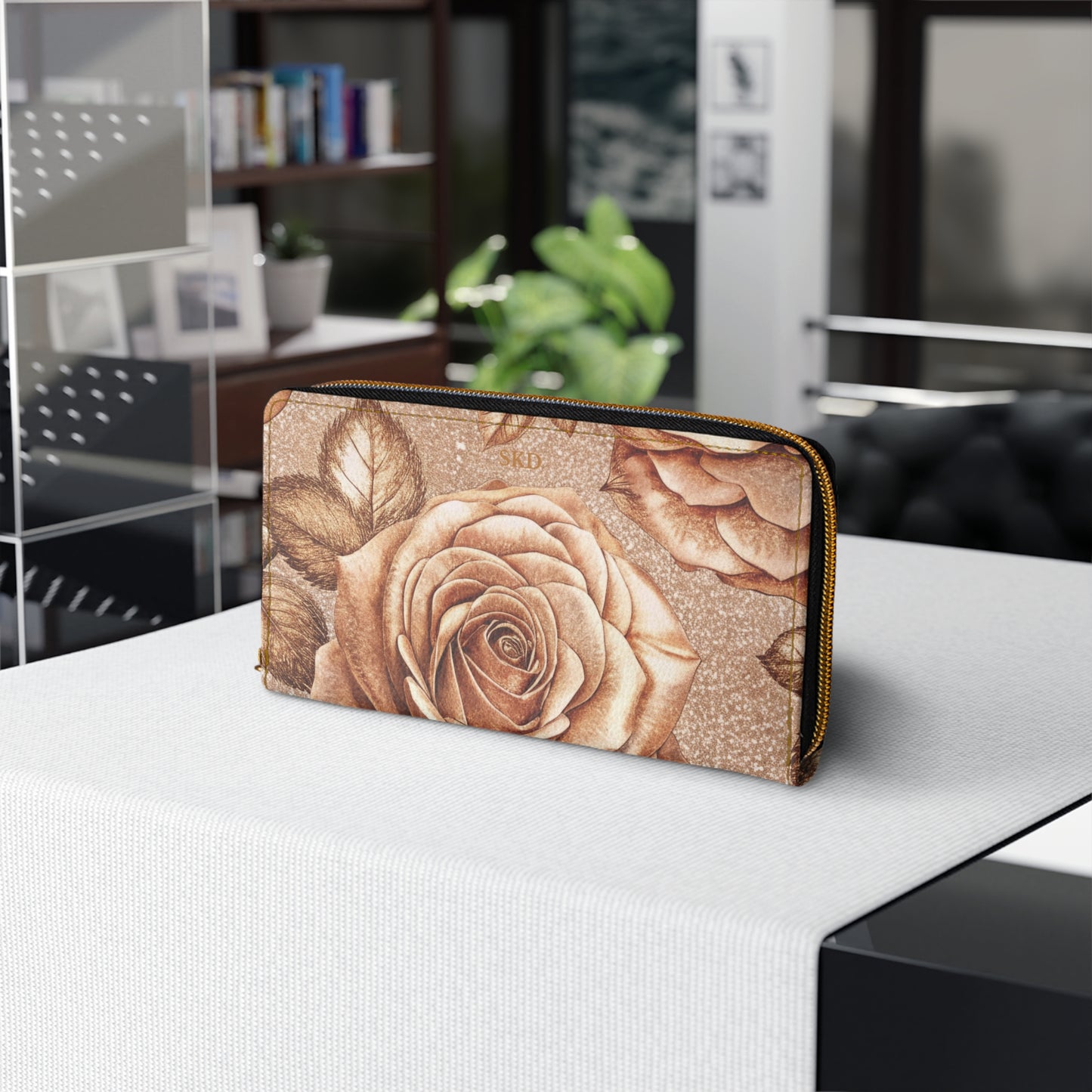 Vault Exclusive: Sepine Elegance | Sweet Rose Zipper Wallet | Luxury for Nature-Inspired Glam