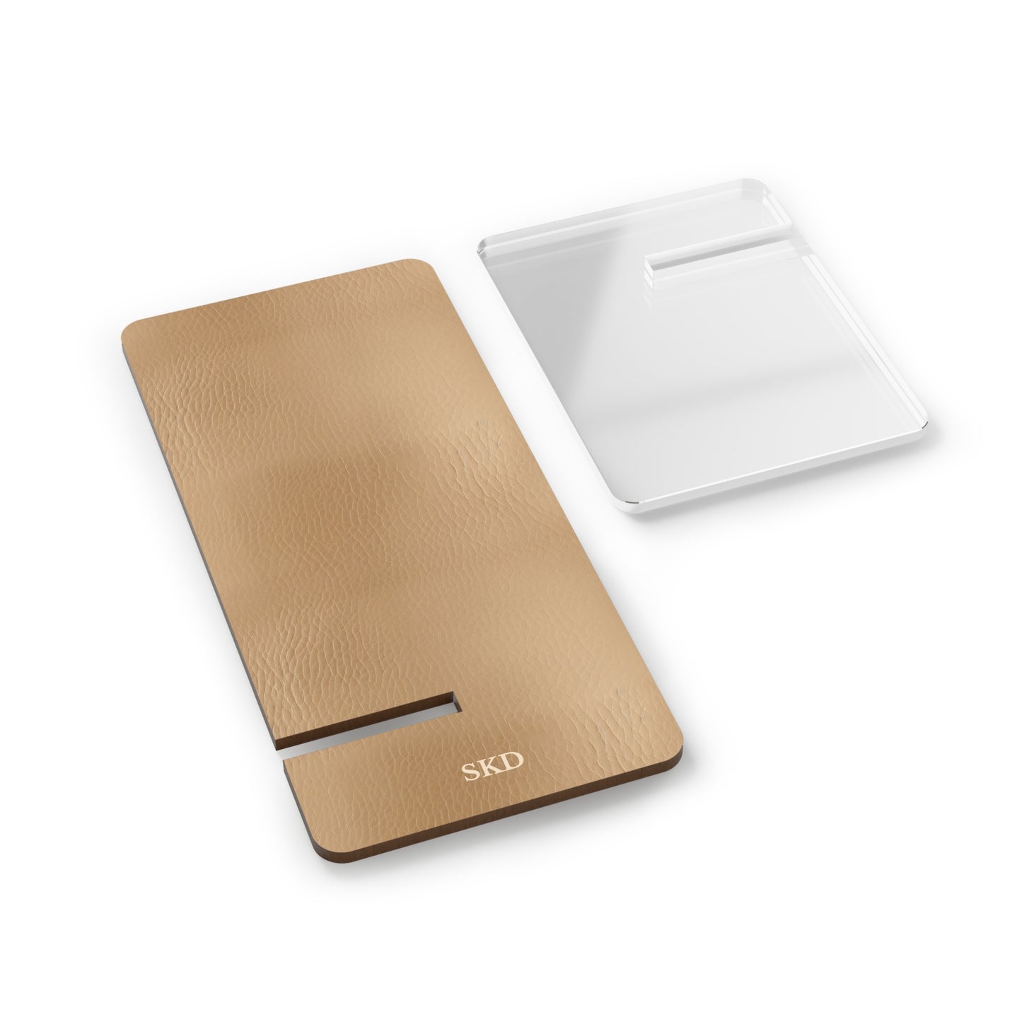 Tawny Reserve | Tan Faux Leather Smartphone Display Stand | Elegant Organization for the Modern Desk
