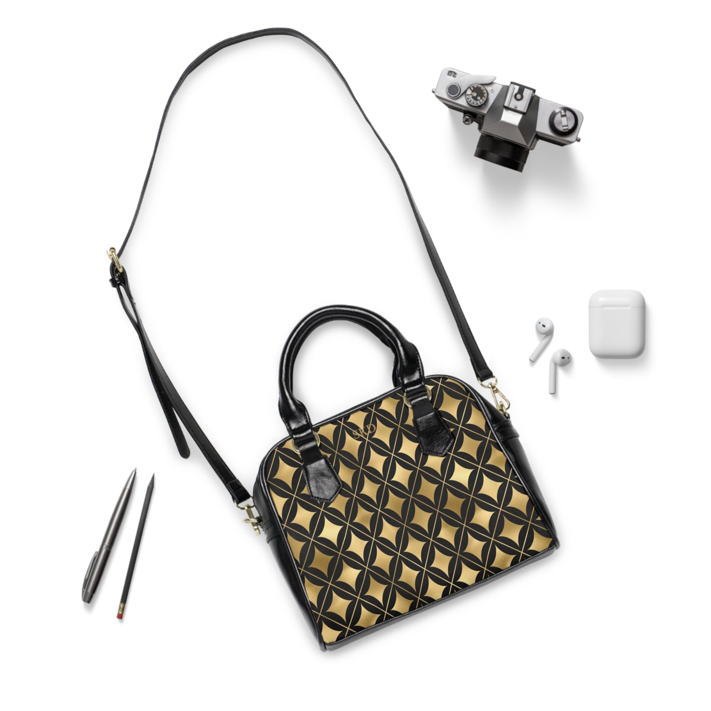 Vault Exclusive: Prestige Legacy | Black & Gold Diamond Handbag | Collector’s Edition Statement Piece for Sophisticated Women