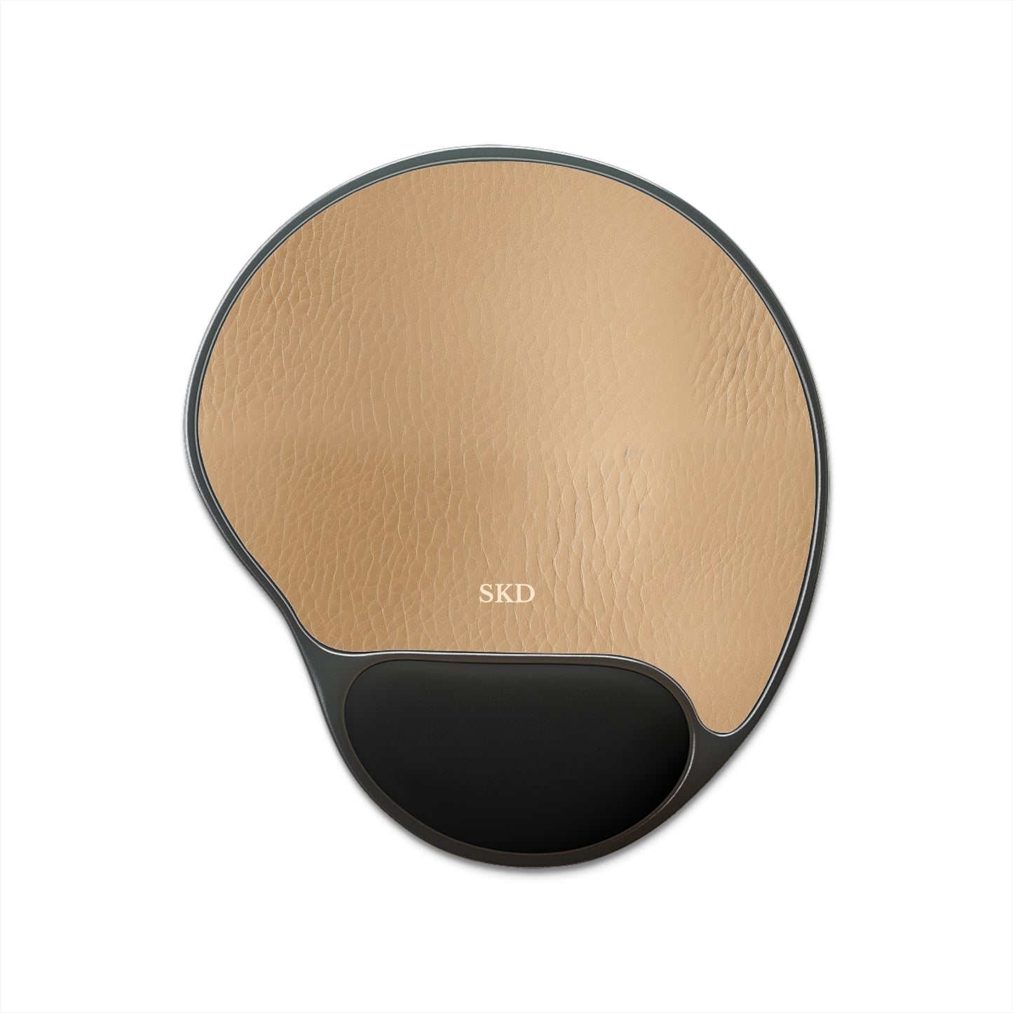 Tawny Reserve | Tan Faux Leather Mouse Pad with Wrist Rest |Warm Neutral Essential for Refined Ergonomic Support