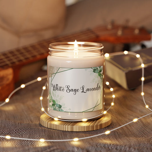 White Sage Lavender | Custom 9oz Scented Soy Candles | Available in 9 Luxurious Scents