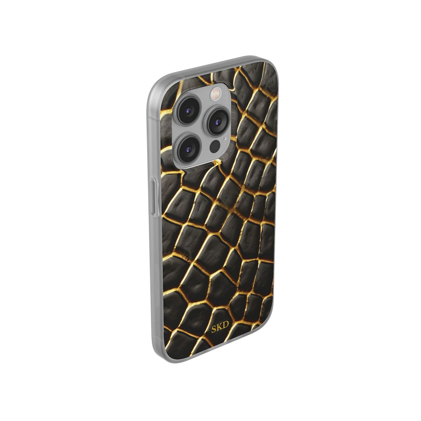 LIMITED EDITION: Obsidian Venom | Striking Black & Gold Faux Snake iPhone Case | Sleek, Sophisticated, and Protective
