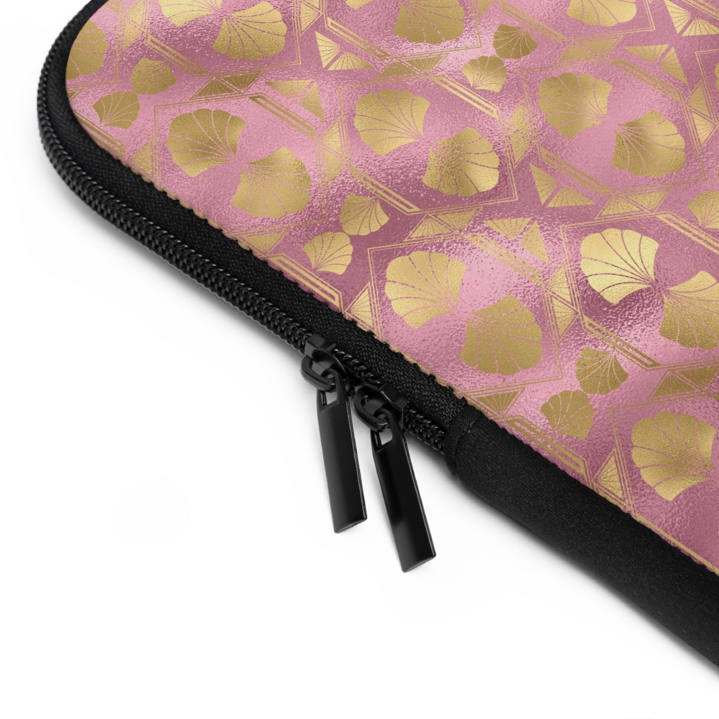 Collector's Vault: Blush Horizon | Soft, Pastel Pink & Gold Laptop Sleeve | Stylish Neoprene Protective Case, Water-Resistant, Lightweight & Shock-Absorbing