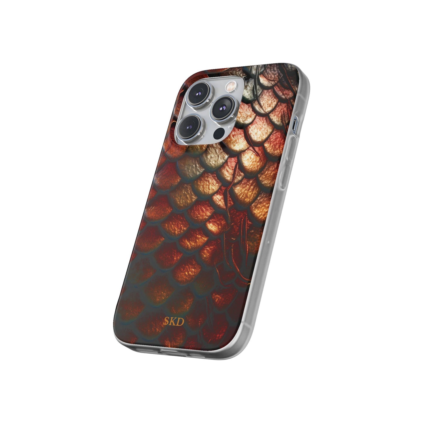 LIMITED EDITION: Enchanging Mystique | Multi-Color Dragon Scale iPhone Case | Shock-Absorbing TPU Protective Cover, Slim & Wireless Charging Compatible, All iPhone Sizes