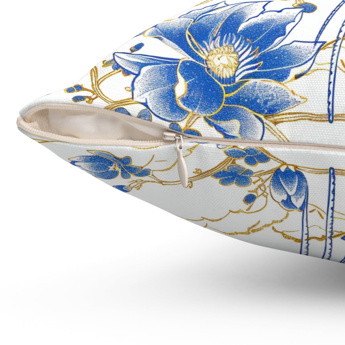 Bird Chinoiserie Custom Spun Polyester Square Pillow – Stylish Double-Sided Home Décor Accent for a Personalized Touch