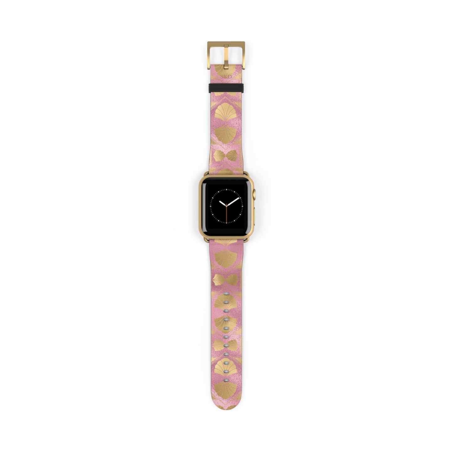 Collector's Vault: Blush Horizon | Soft Pastel Pink & Gold Apple Watch Strap, RoHS, REACH & Intertek Certified | Stainless Steel, All Series Compatible