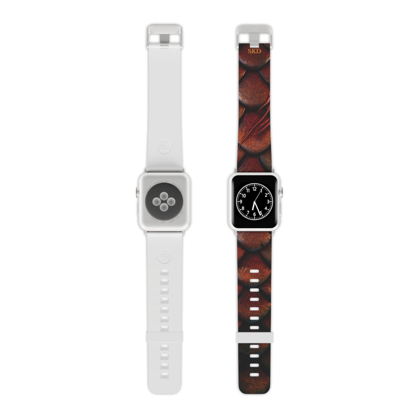 LIMITED EDITION: Enchanting Mystique | Digital Couture Multi-Color Dragon Scale Apple Watch Band (Red Version) | Adjustable Strap, Sweat-Resistant & Compatible with All Series