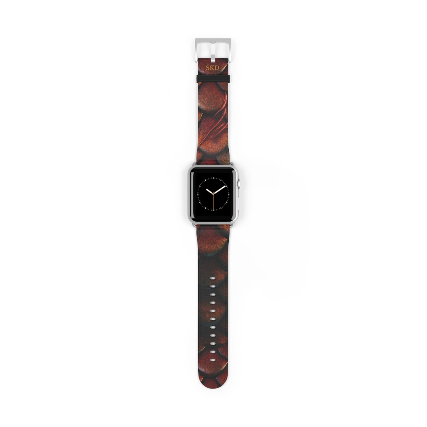 LIMITED EDITION: Enchanting Mystique | Luxurious Multi-Color Dragon Scale Apple Watch Strap, RoHS, REACH & Intertek Certified (Red Version) | Stainless Steel Buckle, All Series Compatible