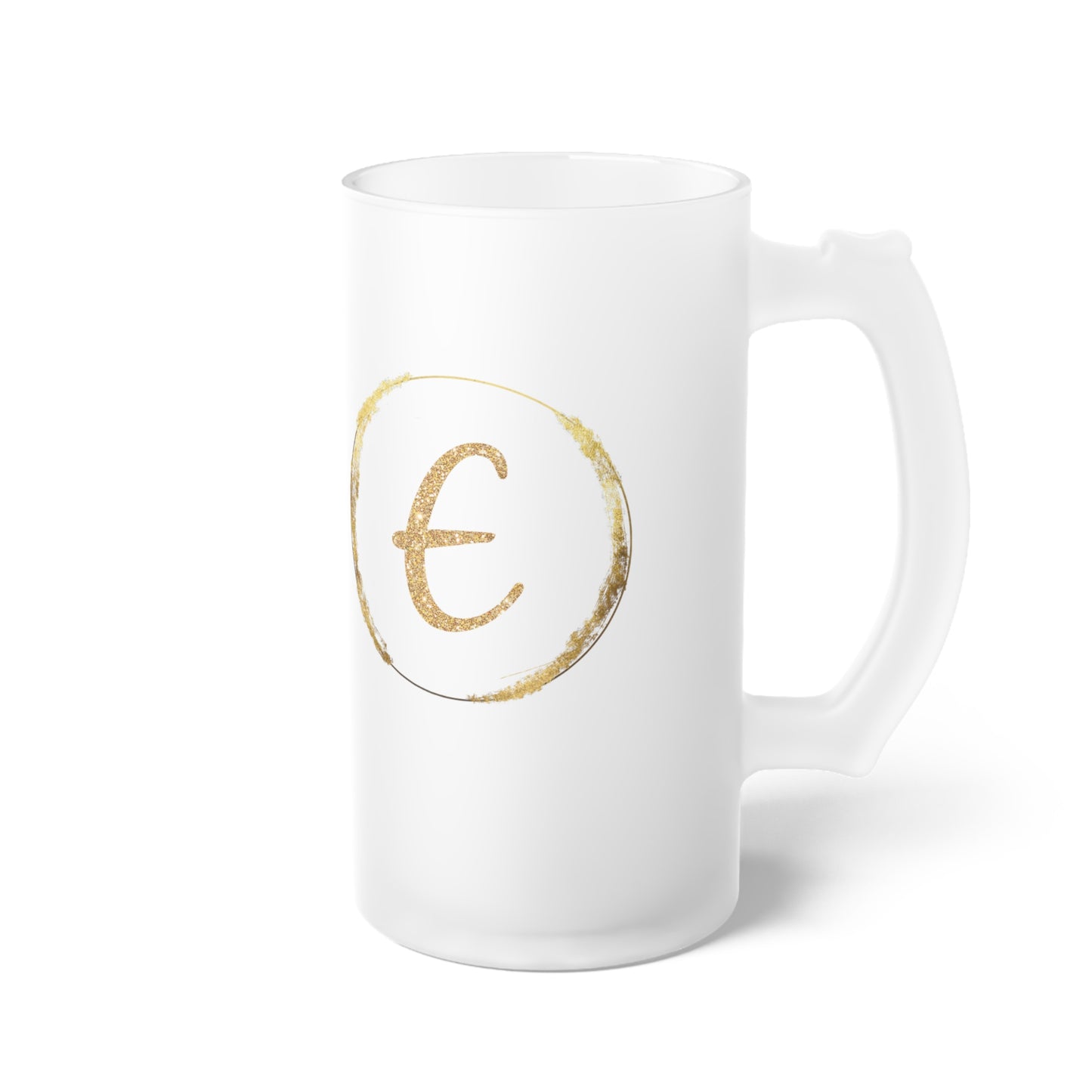 Letter E - Personalized 16oz Frosted Glass Mug – Stylish, Microwave & Dishwasher Safe Drinkware
