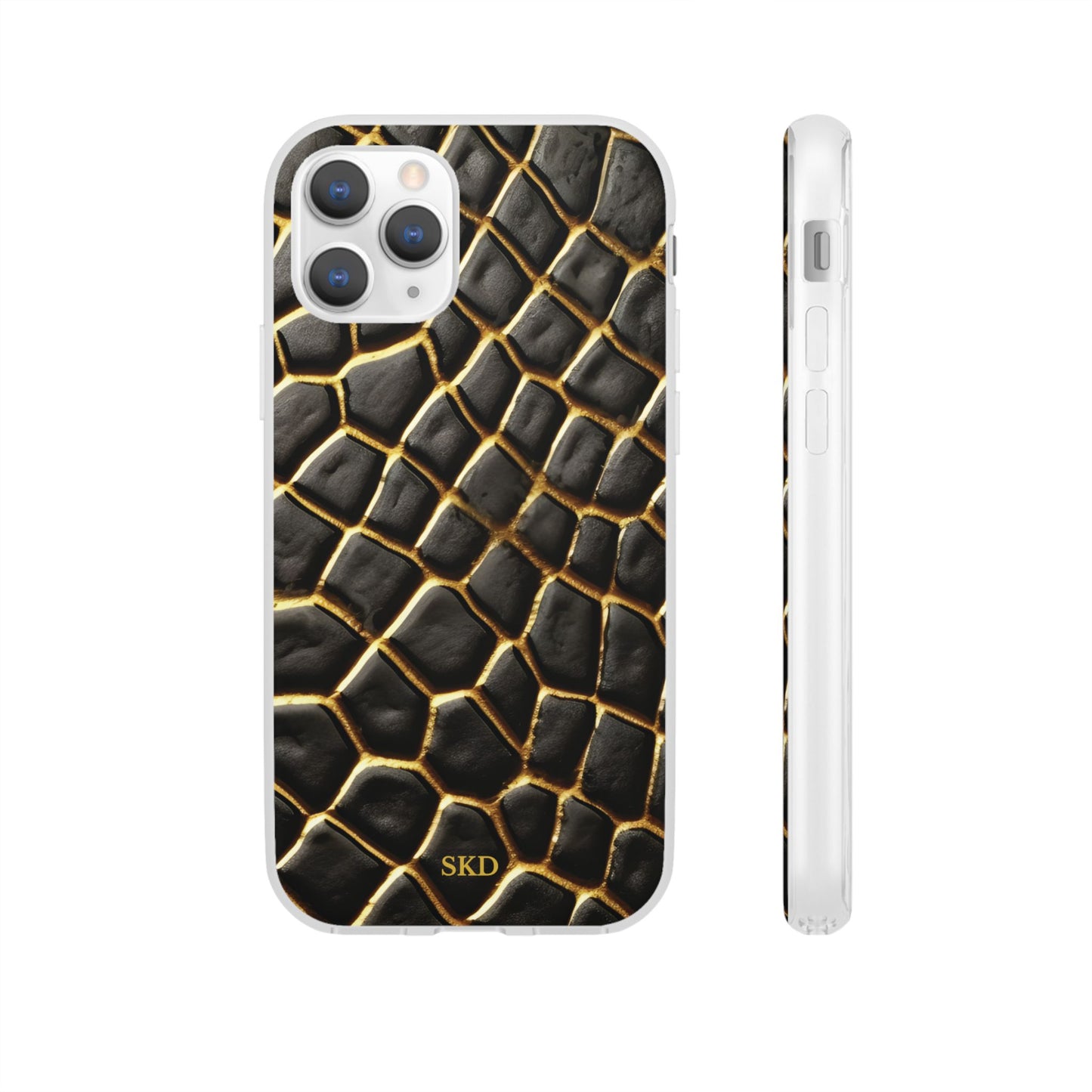LIMITED EDITION: Obsidian Venom | Striking Black & Gold Faux Snake iPhone Case | Sleek, Sophisticated, and Protective