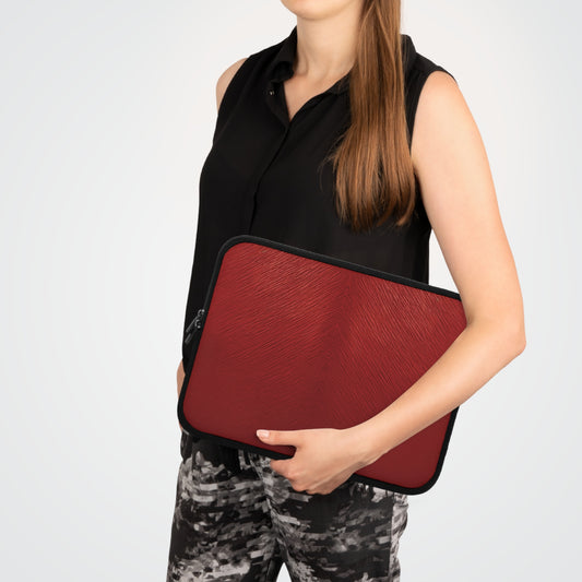 Crimson Reverie | Striking Dark Red Laptop Sleeve | Stylish Neoprene Protective Case, Water-Resistant, Lightweight & Shock-Absorbing – Perfect Tech Gift for Students & Professionals
