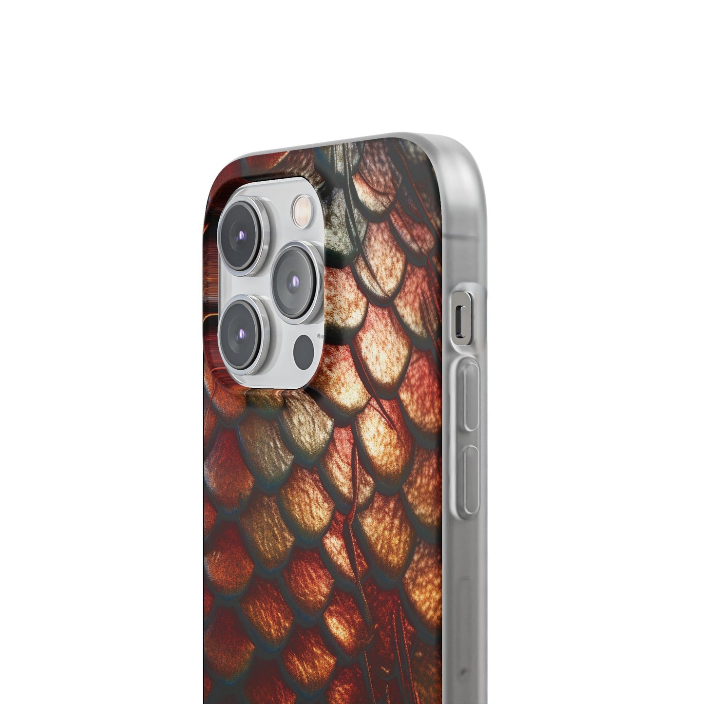 LIMITED EDITION: Enchanging Mystique | Multi-Color Dragon Scale iPhone Case | Shock-Absorbing TPU Protective Cover, Slim & Wireless Charging Compatible, All iPhone Sizes
