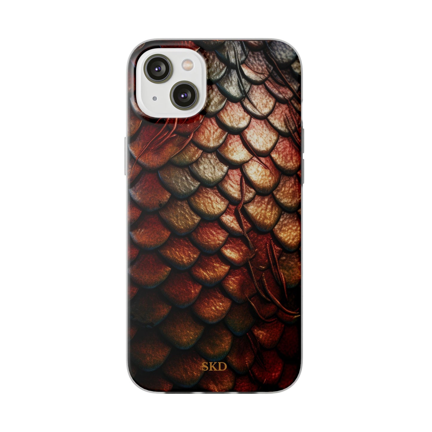 LIMITED EDITION: Enchanging Mystique | Multi-Color Dragon Scale iPhone Case | Shock-Absorbing TPU Protective Cover, Slim & Wireless Charging Compatible, All iPhone Sizes