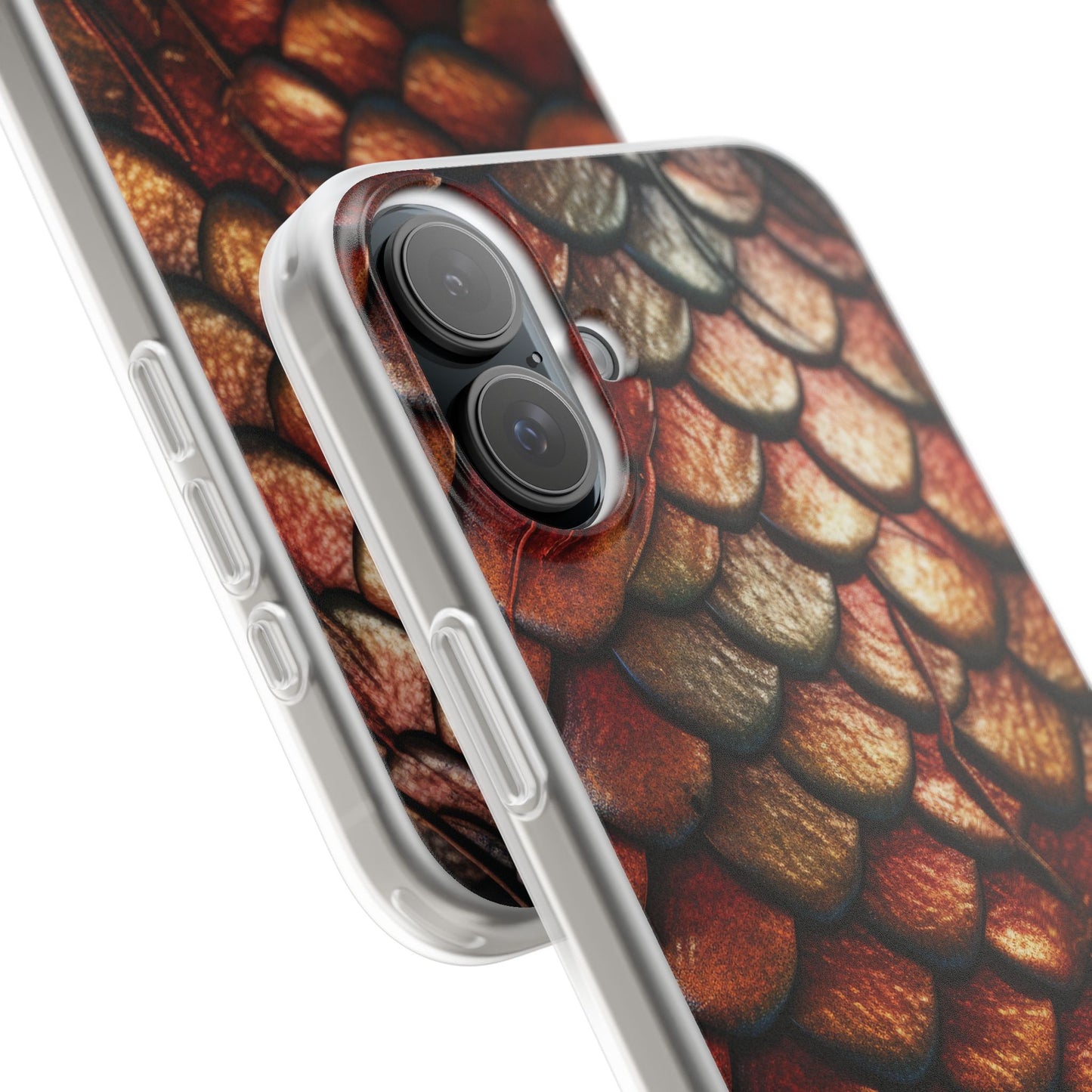LIMITED EDITION: Enchanging Mystique | Multi-Color Dragon Scale iPhone Case | Shock-Absorbing TPU Protective Cover, Slim & Wireless Charging Compatible, All iPhone Sizes