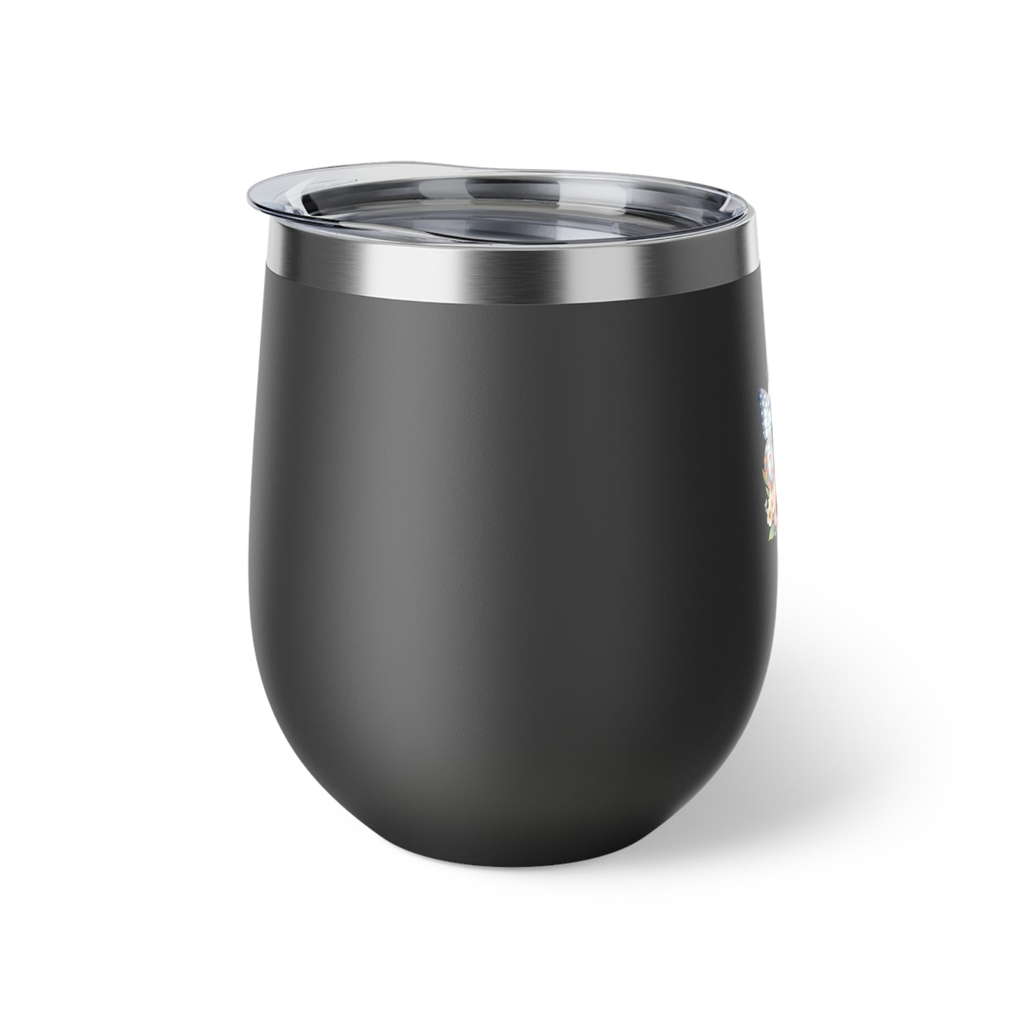 Letter C - Personalized Whimsical Butterfly Copper Vacuum Insulated Cup, 12 oz – Perfect for Weddings