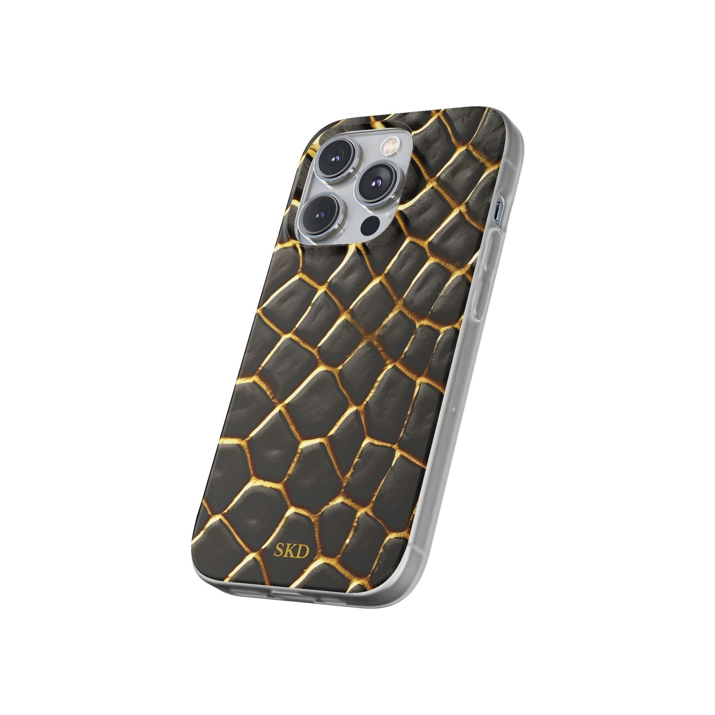 LIMITED EDITION: Obsidian Venom | Striking Black & Gold Faux Snake iPhone Case | Sleek, Sophisticated, and Protective