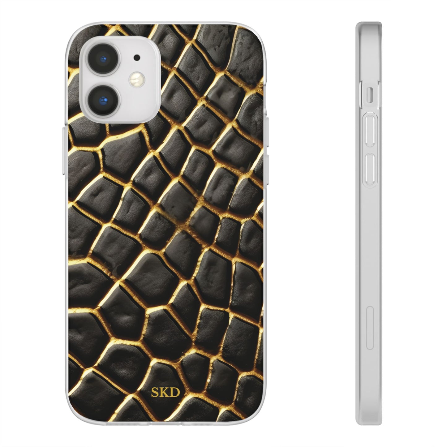 LIMITED EDITION: Obsidian Venom | Striking Black & Gold Faux Snake iPhone Case | Sleek, Sophisticated, and Protective