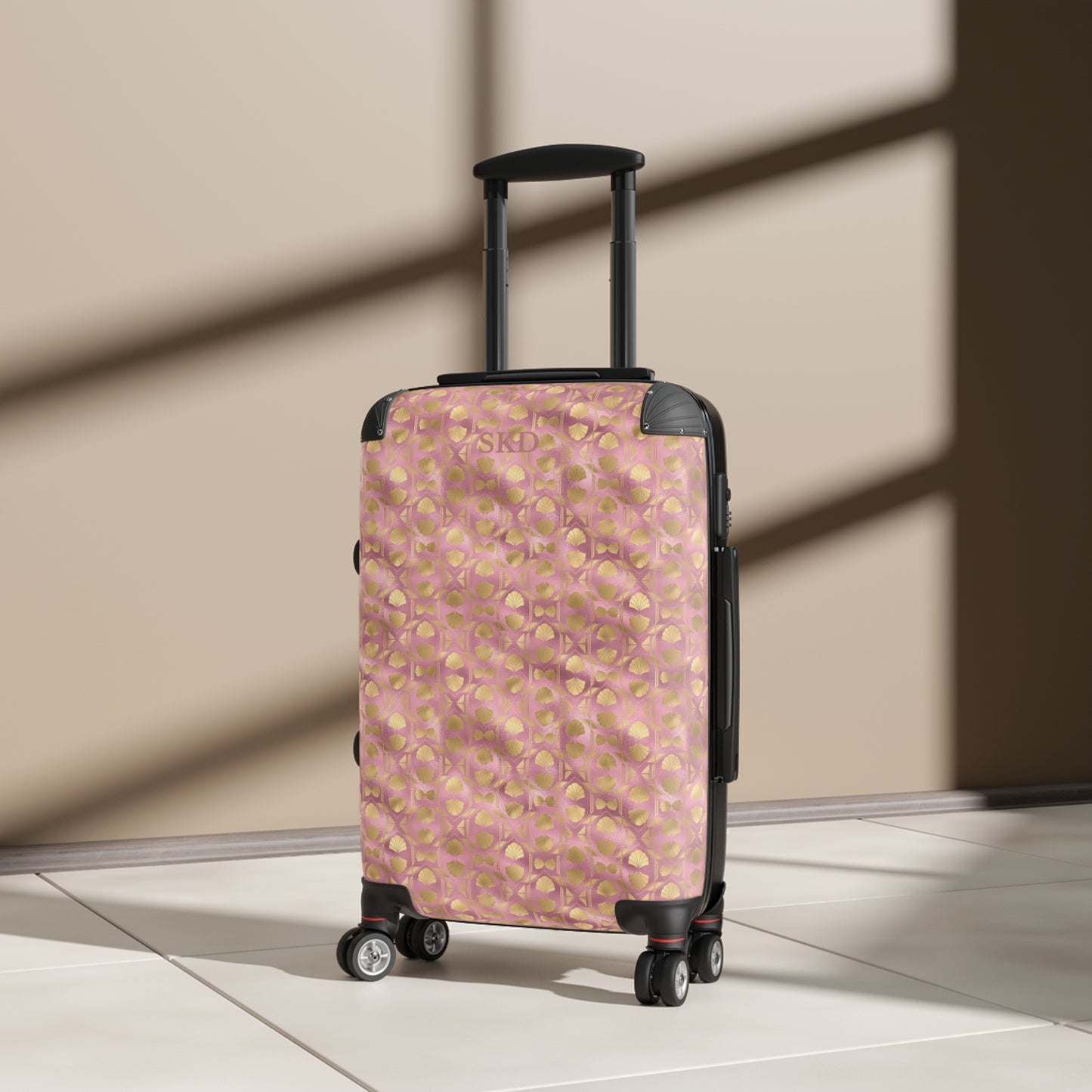 Collector's Vault: Blush Horizon | Soft Pink Smooth Suitcase with Built-In Lock and Durable Protection | Romantic Pastel Beauty for Enduring Vacation Essential