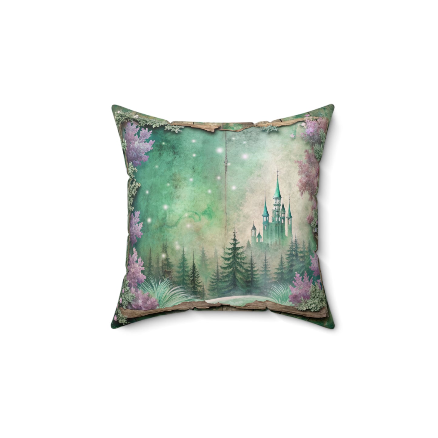 Framed Fairy Forest Custom Spun Polyester Square Pillow – Stylish Double-Sided Home Décor Accent for a Personalized Touch