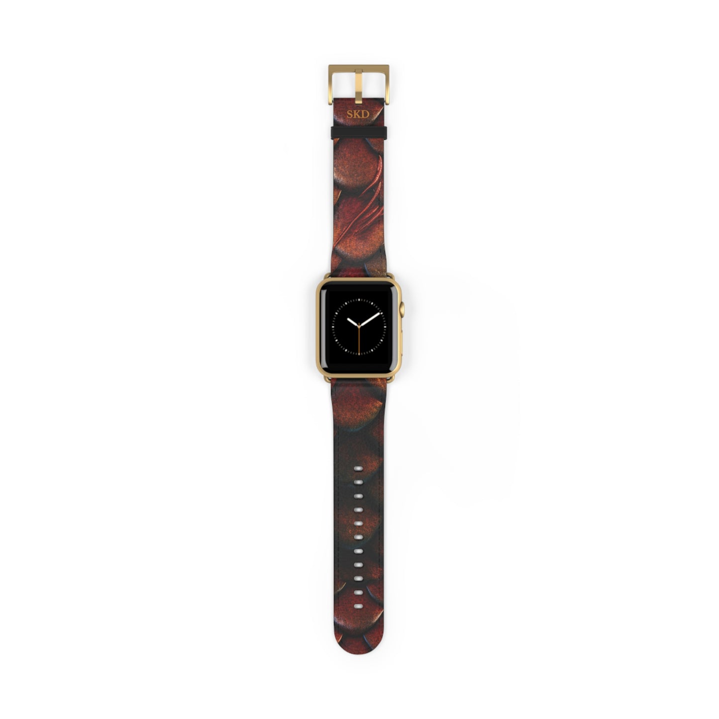 LIMITED EDITION: Enchanting Mystique | Luxurious Multi-Color Dragon Scale Apple Watch Strap, RoHS, REACH & Intertek Certified (Red Version) | Stainless Steel Buckle, All Series Compatible