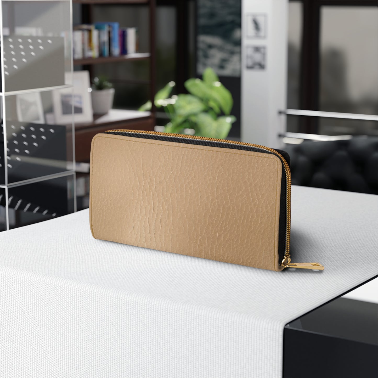 Tawny Reserve | Rich Amber Brown Zipper Wallet | Refined Everyday Luxury for the Modern Woman
