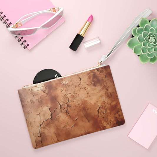 Heritage Luxe | Cognac Brown Faux Leather Clutch Bag | Classic Sophistication with a Timeless Touch