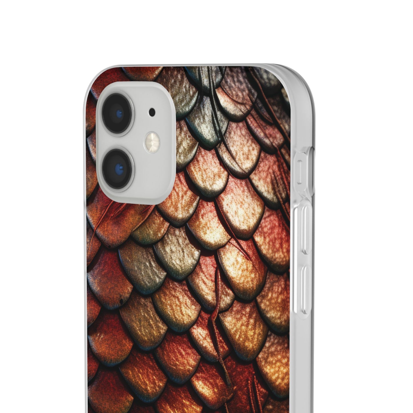 LIMITED EDITION: Enchanging Mystique | Multi-Color Dragon Scale iPhone Case | Shock-Absorbing TPU Protective Cover, Slim & Wireless Charging Compatible, All iPhone Sizes