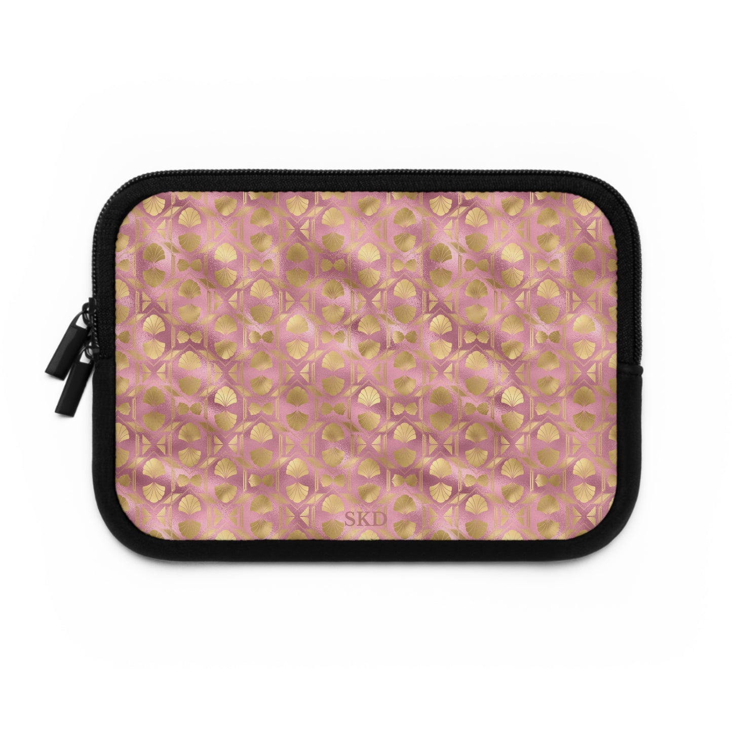 Collector's Vault: Blush Horizon | Soft, Pastel Pink & Gold Laptop Sleeve | Stylish Neoprene Protective Case, Water-Resistant, Lightweight & Shock-Absorbing