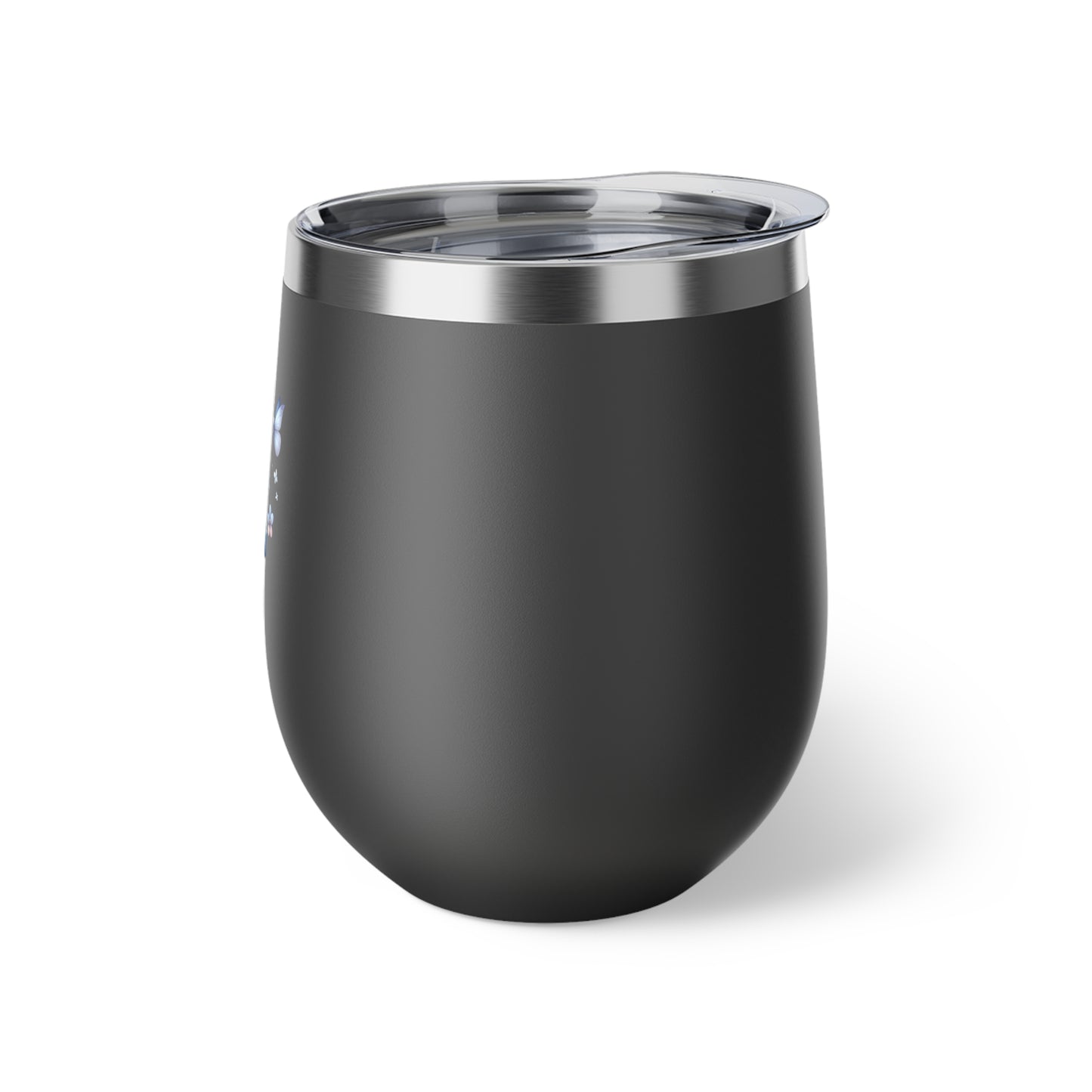 Letter I - Personalized Whimsical Butterfly Copper Vacuum Insulated Cup, 12 oz – Perfect for Weddings